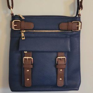 ❣️HP❣️Jessie James Blue Concealed Carry Lock & Key Crossbody Lea W/Holster Bag.